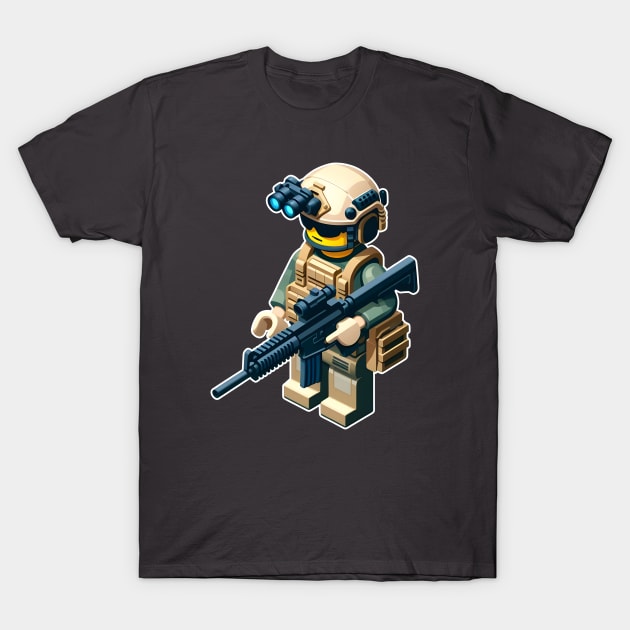 Tactical LEGO T-Shirt by Rawlifegraphic